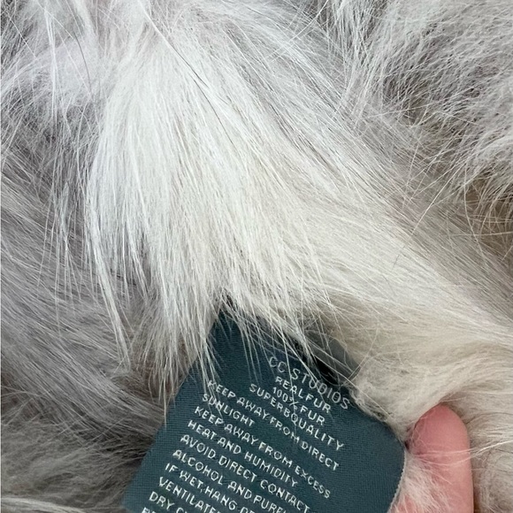 100% fur coat jacket, super warm and beautiful gery color - Picture 4 of 5